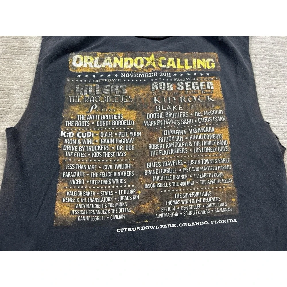 Orlando Calling Shirt Mens Medium Black Concert Killers‎ Kid Rock Destroyed